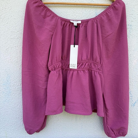 Olive and Oak Women's Pink Off-Shoulder Top - Picture 8 of 8